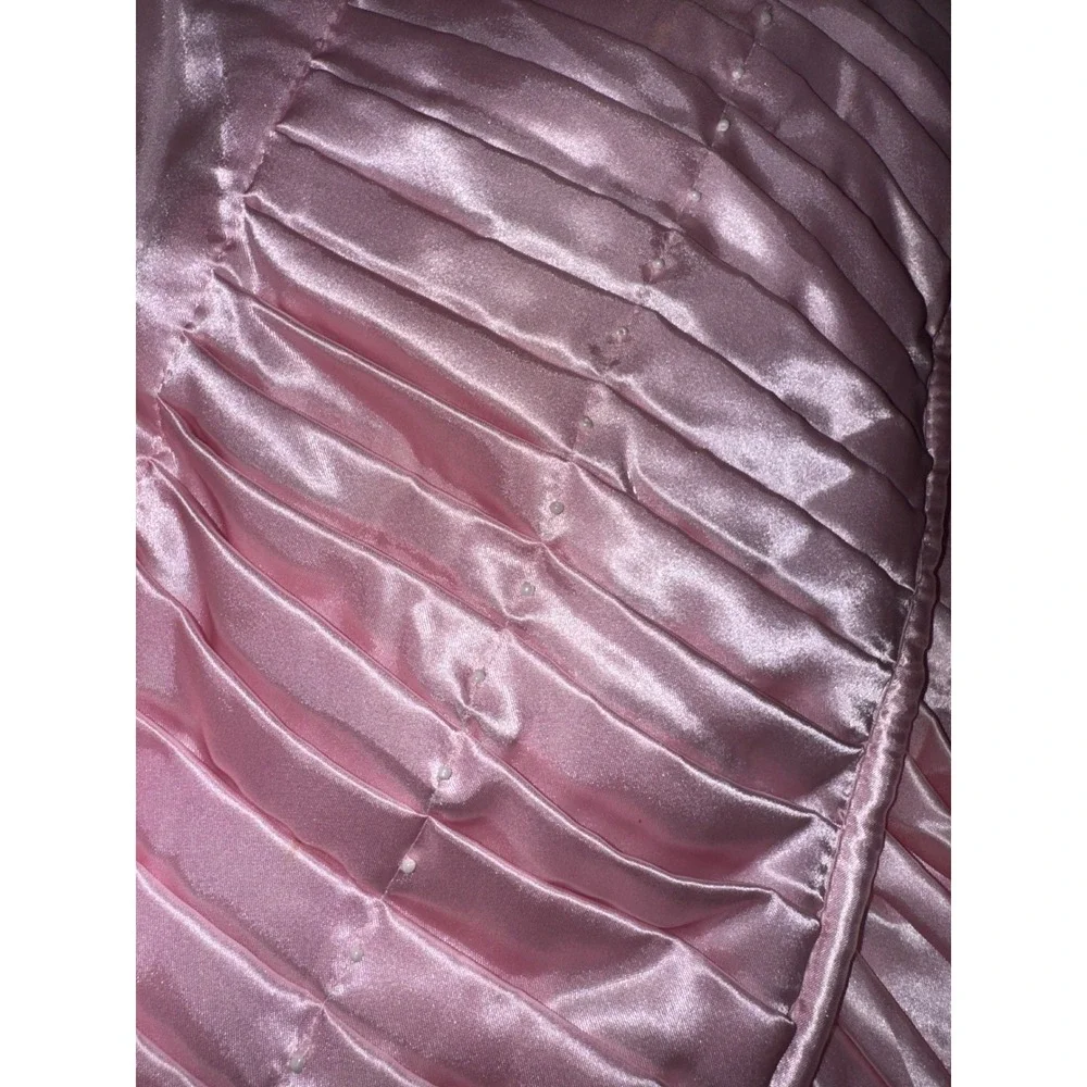 Vtg 80's‎ Seventeen Pink Satin Pearl Twin Comforter Set Balletcore Princess Y2K